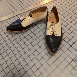 Black and White Oxford Shoes